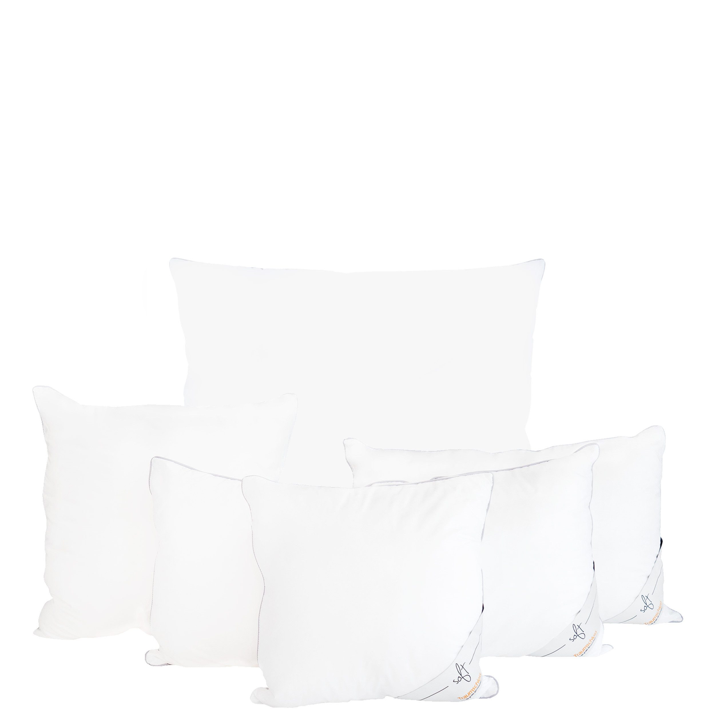 Traumschloss Microfaserkissen Soft, Füllung: 100% 3D Soft-Polyesterfaser, Bezug: Soft-Feinbatist aus 100% Baumwolle, Rückenschläfer, Seitenschläfer, Bauchschläfer, optimale Unterstützung und Formbeständigkeit