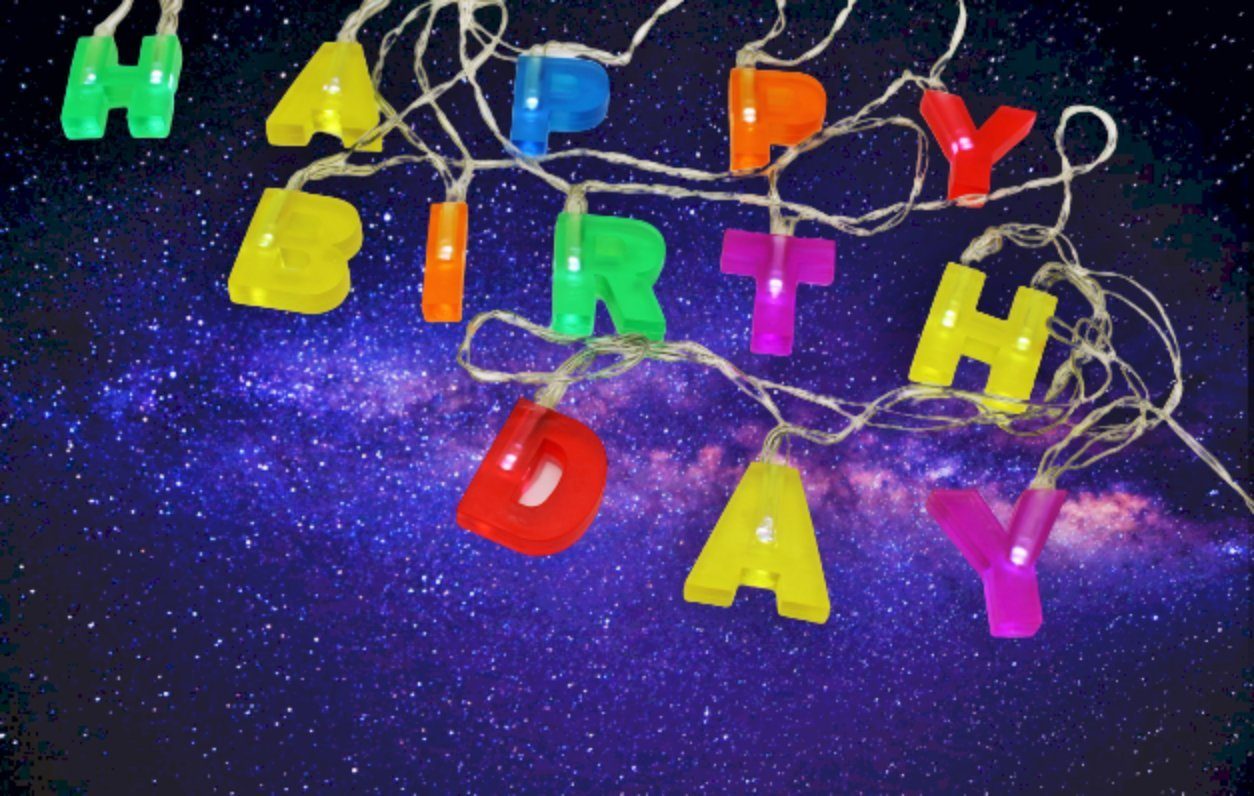 Luna24 simply great ideas... LED Dekolicht LED Lichterkette "Happy Birthday", 280 cm lang, LED fest integriert – Bild 2 von 2
