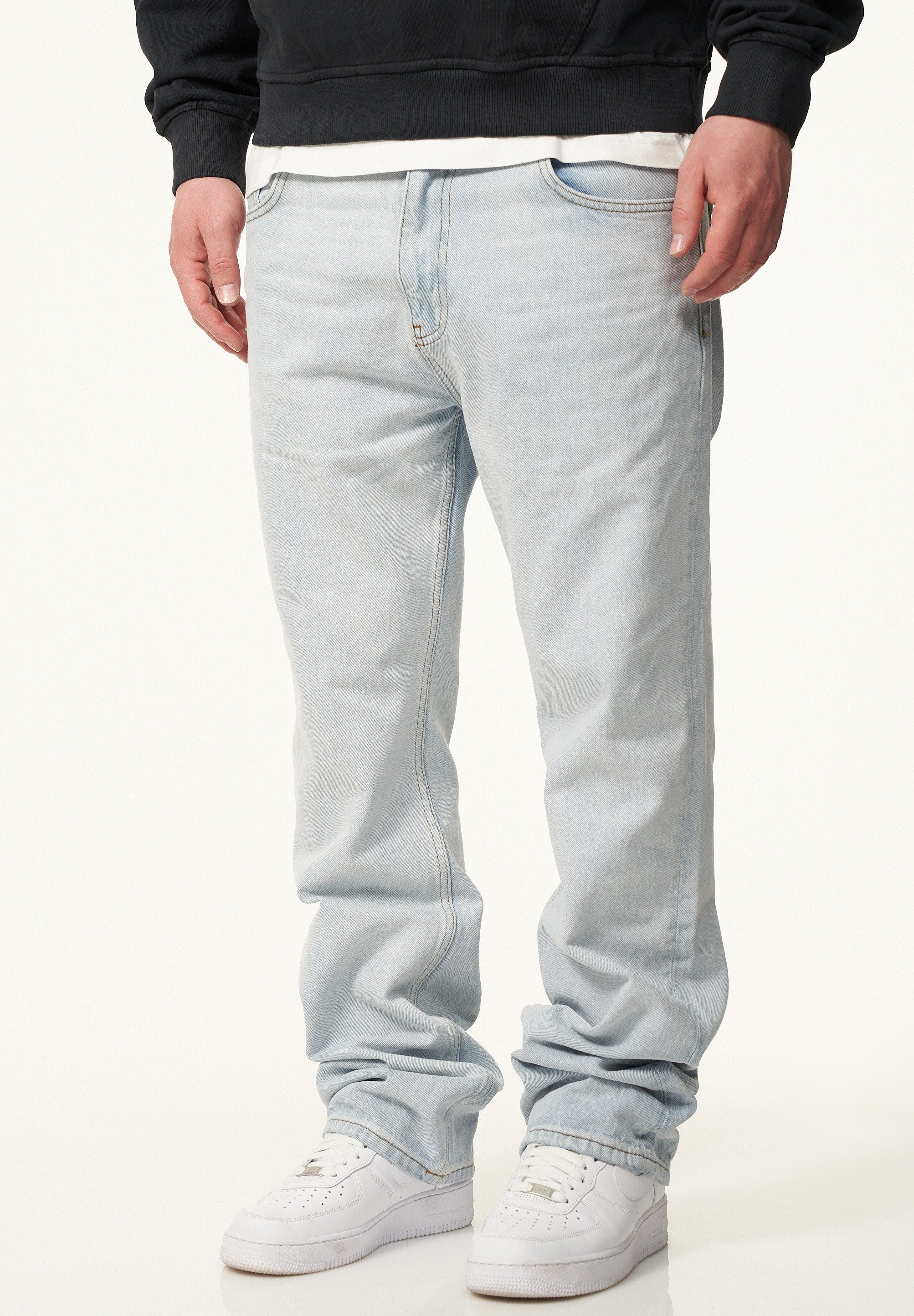 DAILY COTTON Straight-Jeans DCSILAO Herren Lange Hose Jeans Straight-Fit günstig online kaufen