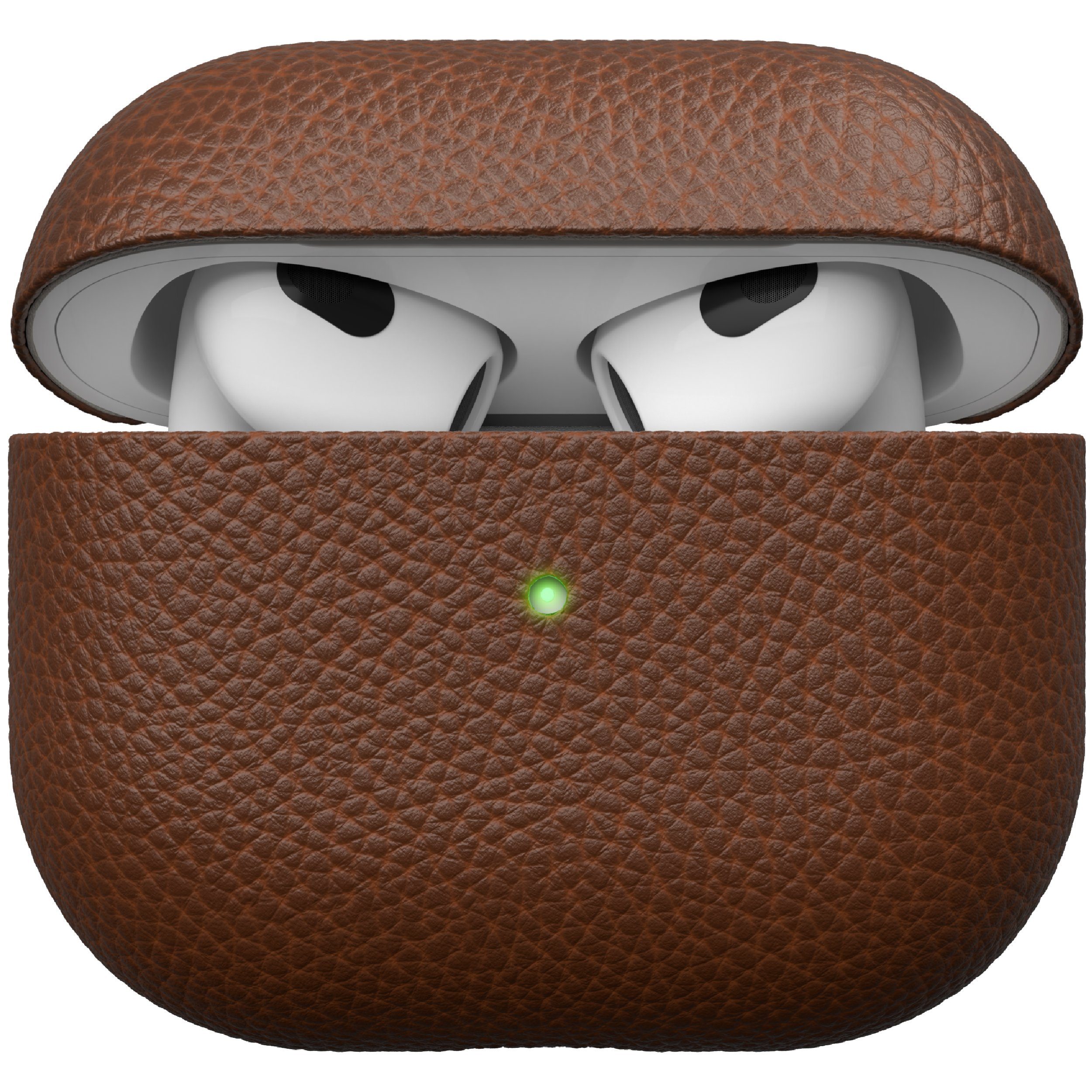 KeyBudz Kopfhörer-Schutzhülle Artisan Leder Schutzhülle für AirPods 3, hochwertiges Echtleder