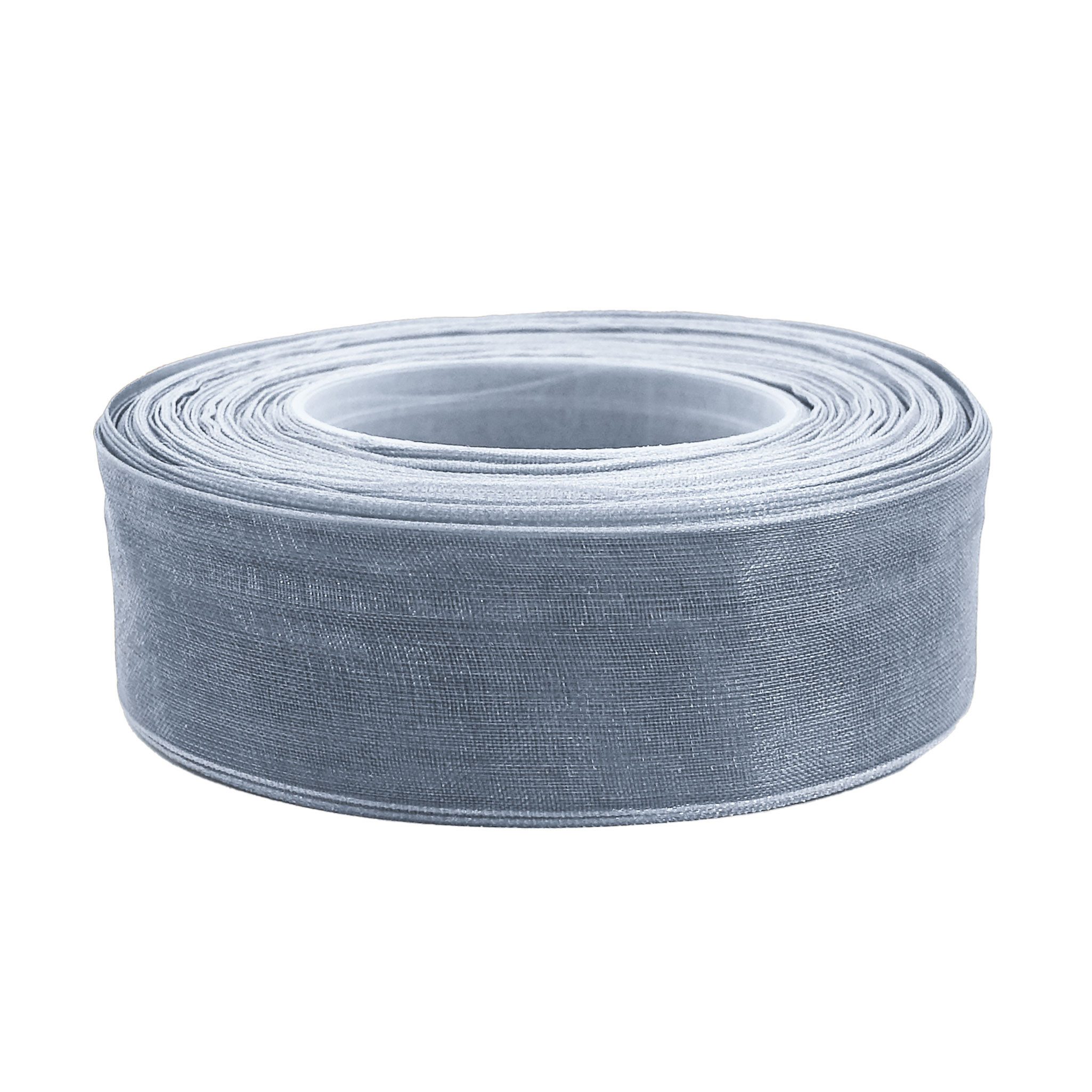 maDDma Organzaband 27m Chiffonband 25mm Polyester Schleifenband Dekoration Geschenkband, stahlblau