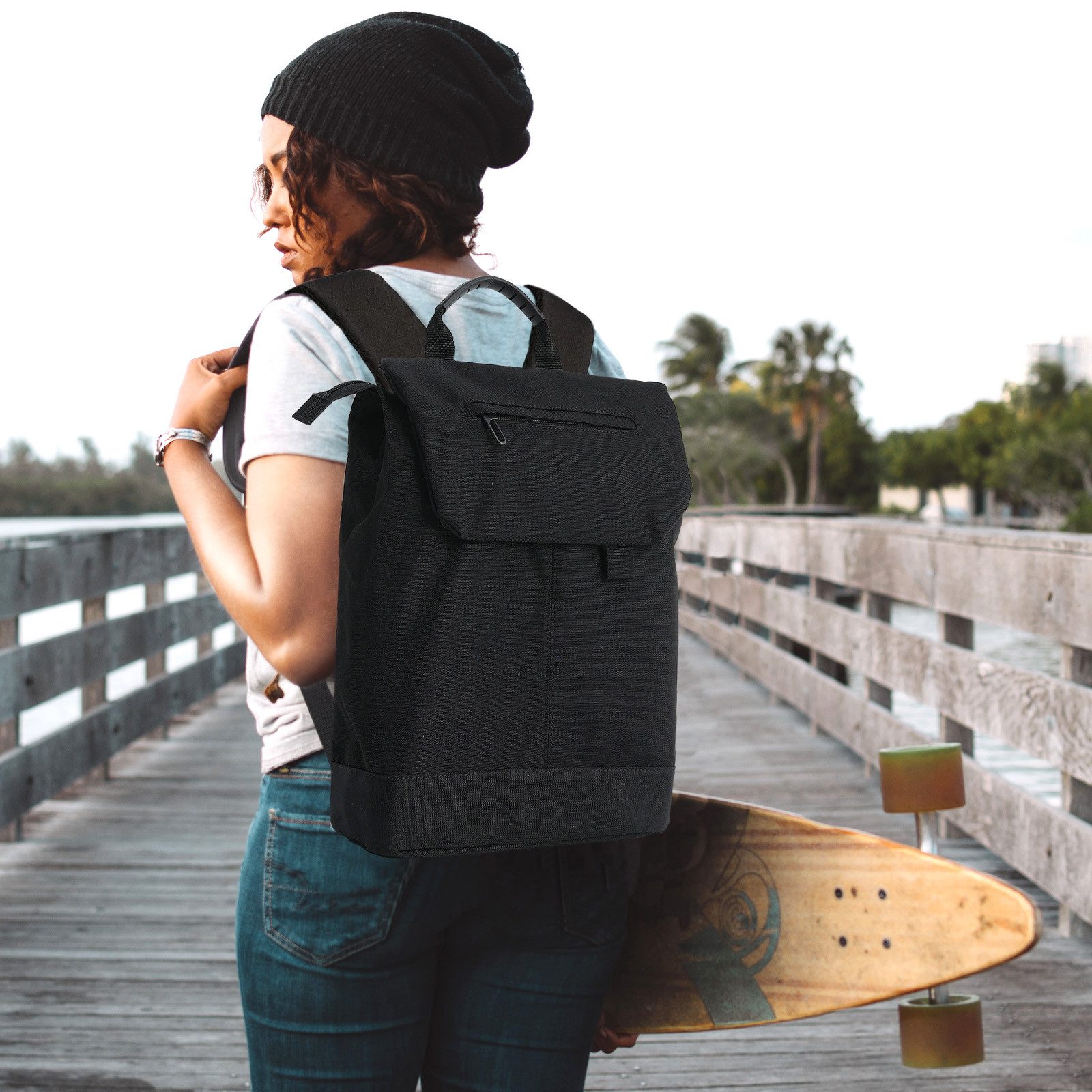 TAN.TOMI Schulrucksack Rucksack Damen Groß, Hohe Kapazität Rucksack Modern Tagesrucksäcke, mit Laptop-Fach, Reiserucksack Damen Laptop Rucksack Cityrucksack – Bild 2 von 5