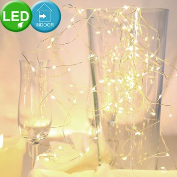 etc-shop Dekolicht, 20x LED Lichter Kette Weihnachts Advents Beleuchtung X-MAS Kupfer