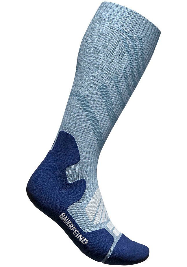 sky Merino Compression Bauerfeind blue/M Kompression mit Outdoor Socks Sportsocken