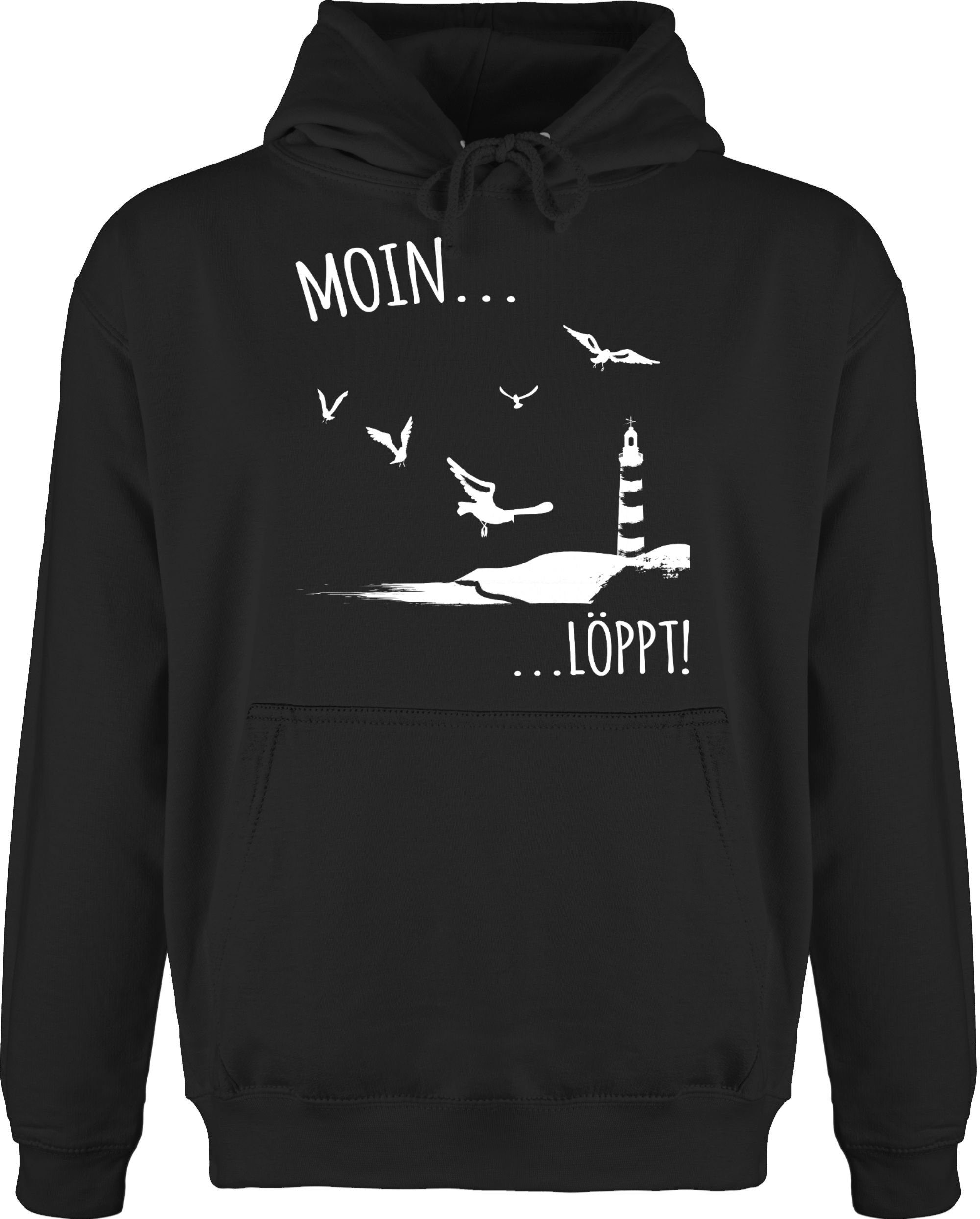 Shirtracer Hoodie »Moin...Löppt! weiß Sprüche Statement mit Spruch