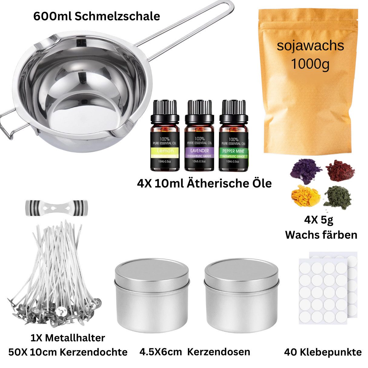 Montegoni Duftkerze Kerzenherstellungsset DIY Komplettset inkl. Sojawachs, günstig online kaufen