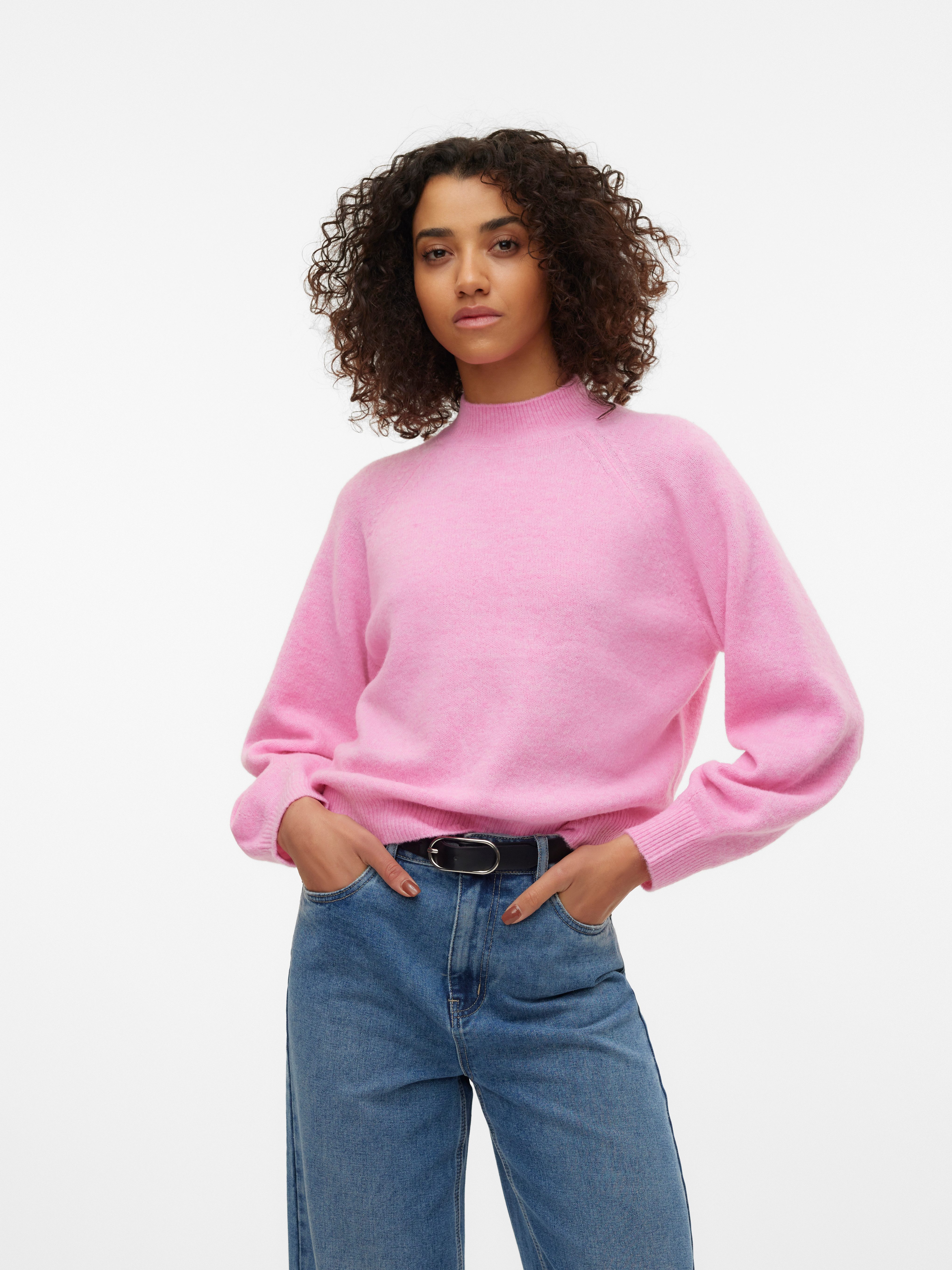 Vero Moda Strickpullover VMLEAF LS HIGH NECK PULLOVER ENT günstig online kaufen