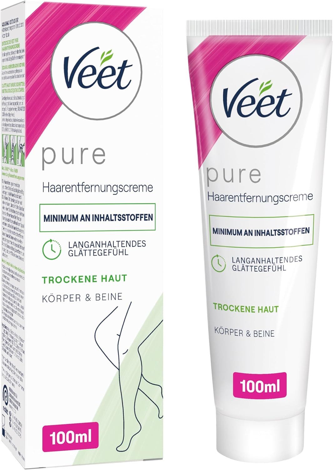 Veet Kaltwachsstreifen trockene Haut, Packung, 1 St., Haarentfernungscreme, für Körper, Arme & Beine