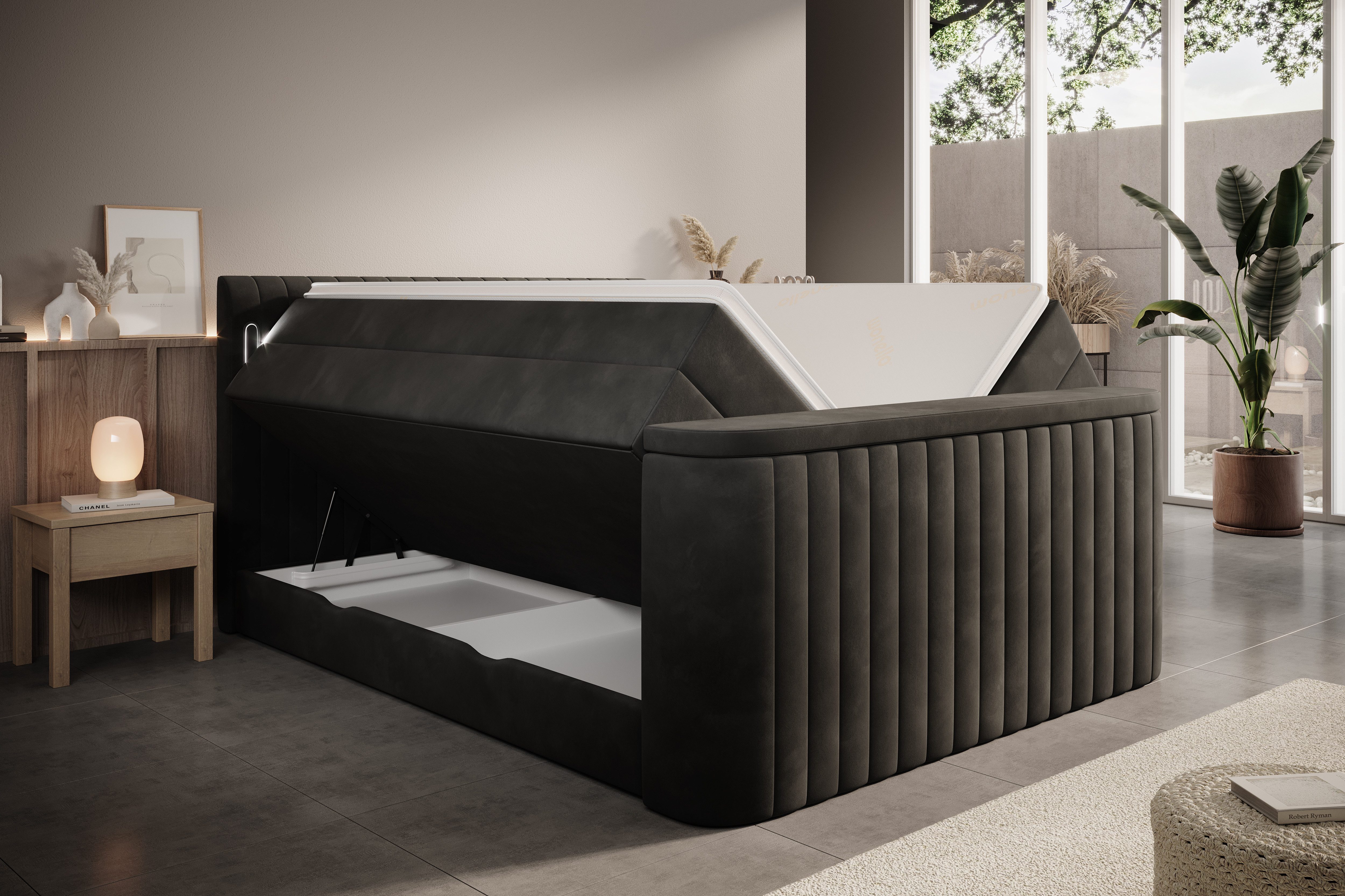 wonello Boxspringbett FLY mit TV-Lift, mit Bettkasten, TFK-Matratzen und pr günstig online kaufen