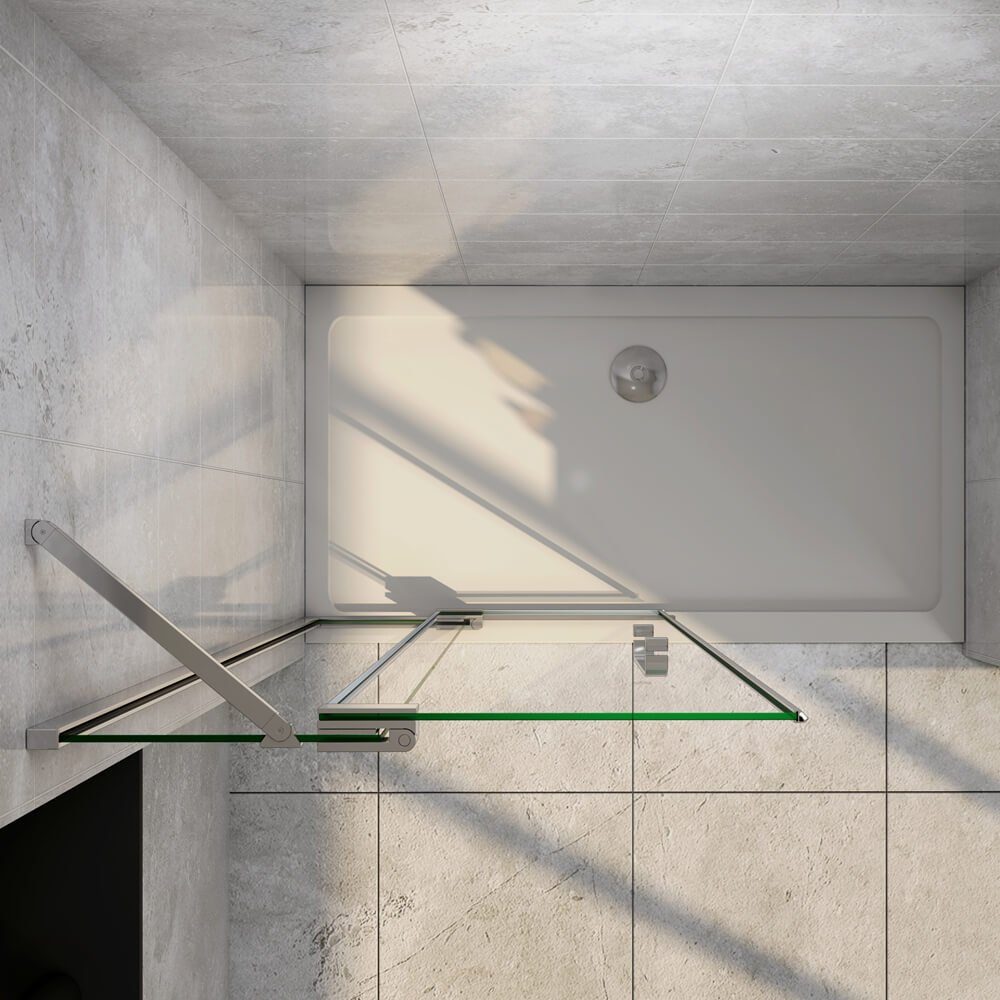duschspa Duschwand 195cm 8mm ESG Nano Glas Duschwand Drehwand Duschtür Drehtür Glastür, Sicherheitsglas, (Set), Nano Glas