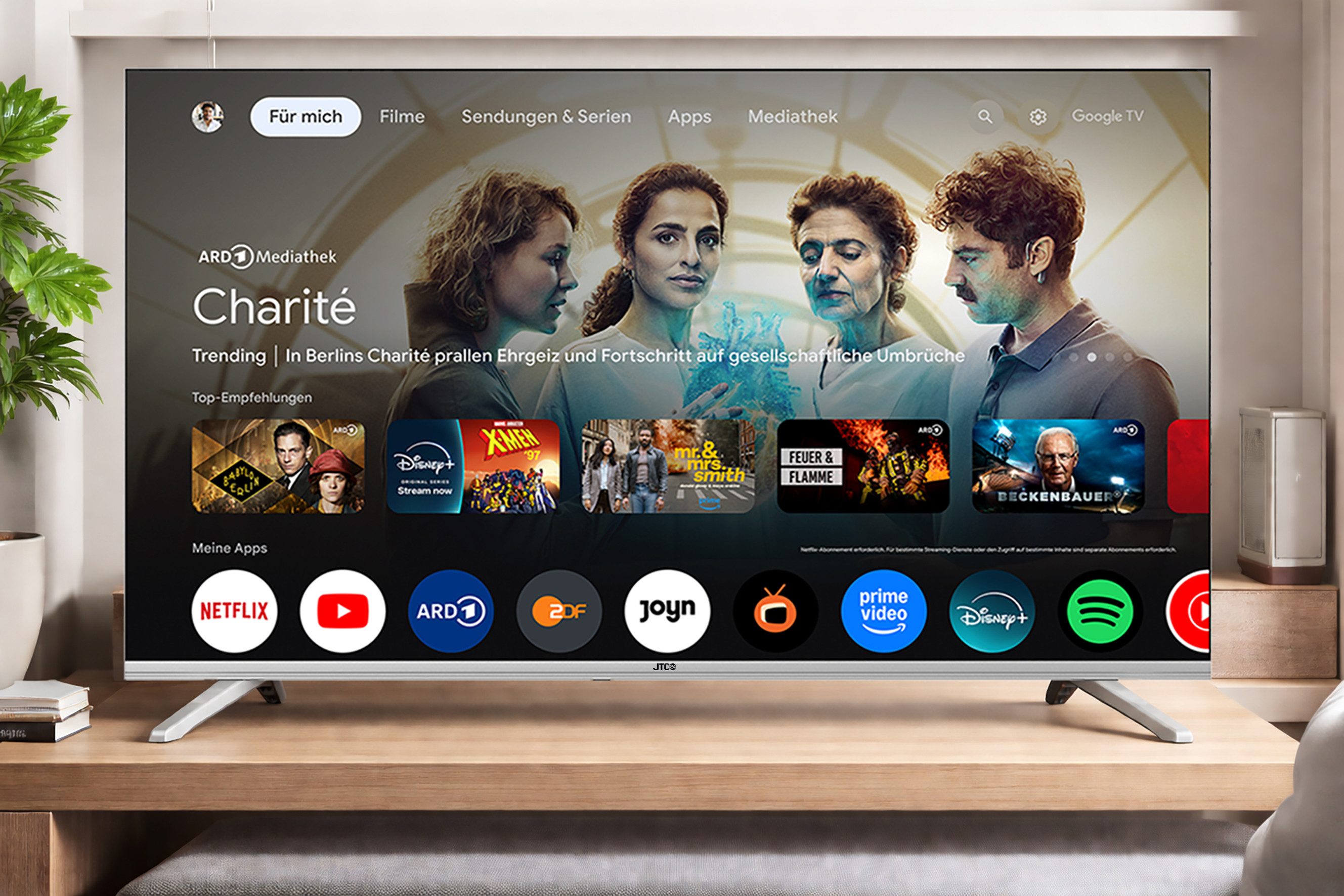 JTC-24 JTCSQ32H39330G QLED-Fernseher (80 cm/32 Zoll, HD ready, Google TV, 32 Zoll, QLED, Android TV, Sprachsteuerung, Triple Tuner, Bluetooth)