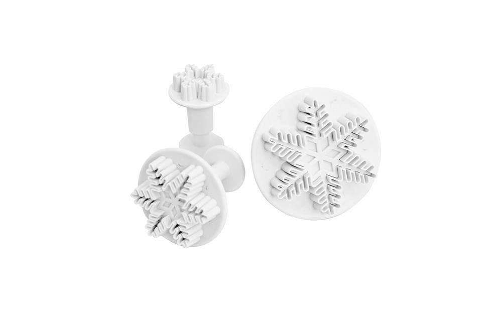 Schneider GmbH Ausstechform Prägeausstecher Fondantausstecher 3er Set Schneeflocke, ABS, (3-St)