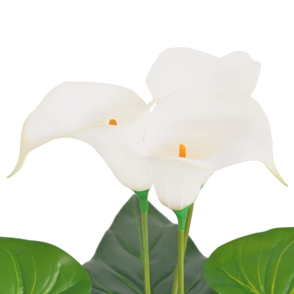 Höhe cm cm Calla-Lilie Kunstpflanze furnicato, Künstliche mit 45 45 Topf Weiß,