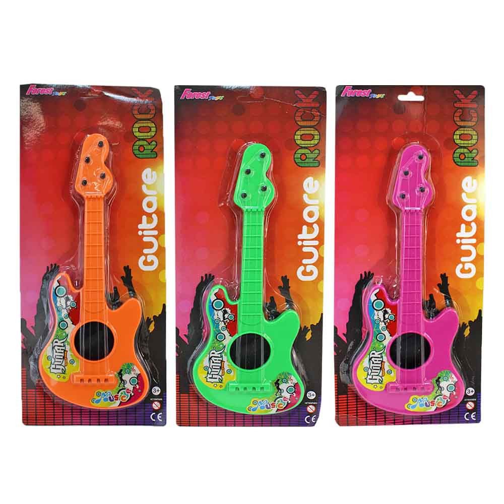 BEMIRO Spielzeug-Musikinstrument 3 Stück Gitarre Spielzeug für Kinder - ca. 32 cm, (3 tlg)