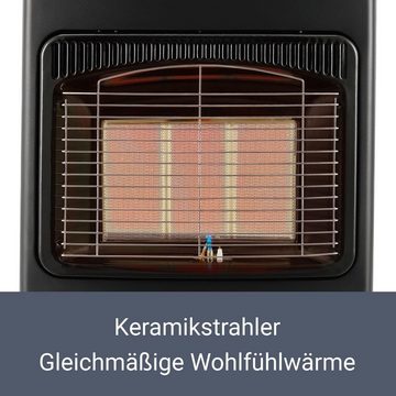 Juskys Heizstrahler GS42US, 4200 W, stark und energiesparend, 3-Stufen-Wärme-Regler, Gasflaschenhalterung