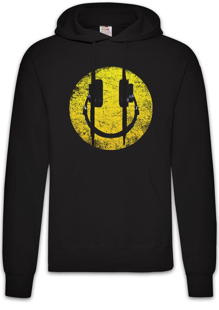 Urban Backwoods Hoodie Headphones Smile Herren Hoodie Dj Disco Electro Techno Rave Club Rap (1-tlg) MC Hip Hop Music