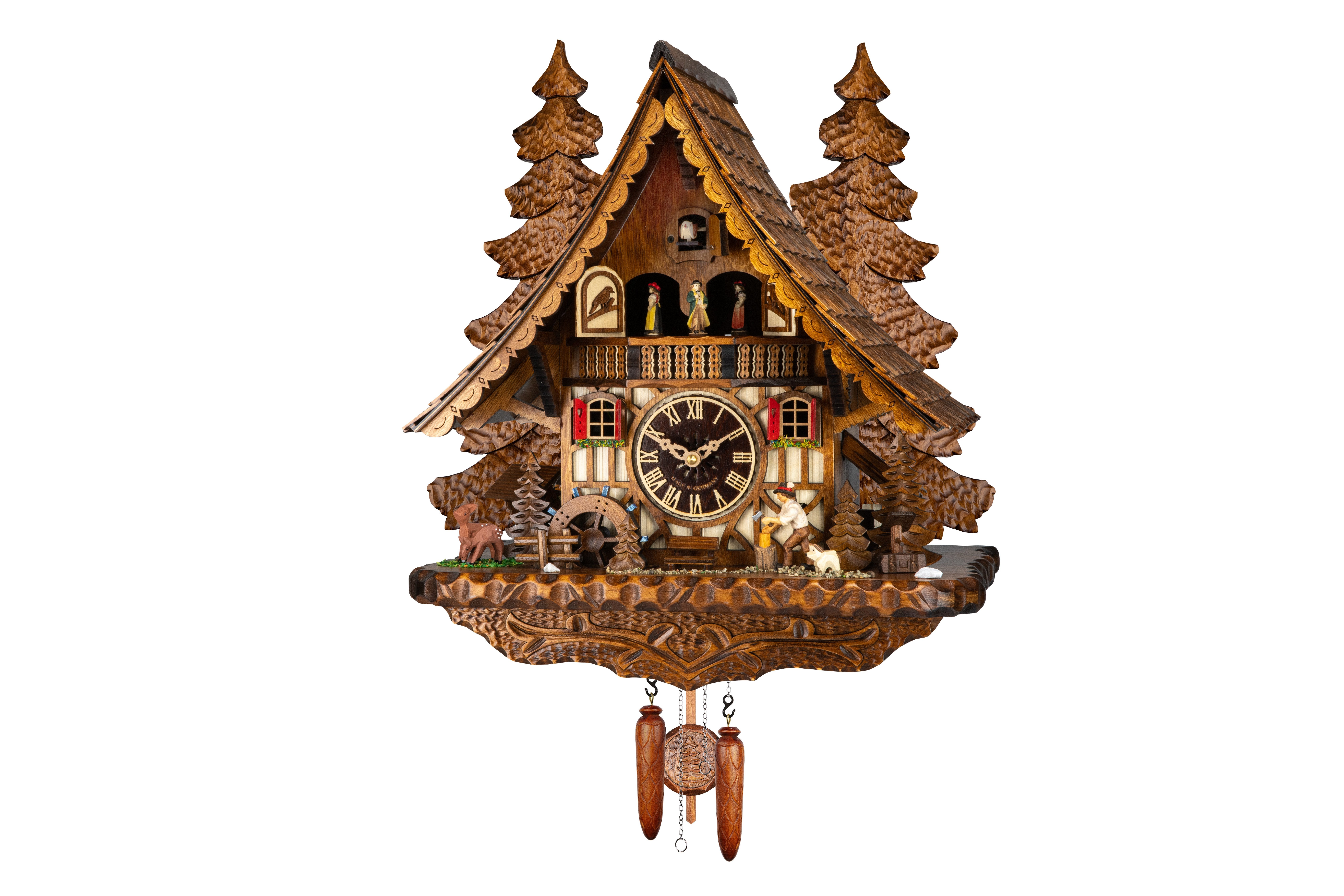 Clockvilla Hettich-Uhren Wanduhr Schwarzwälder Kuckucksuhr