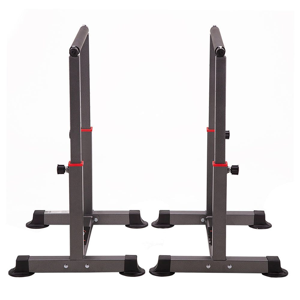 HMS Liegestützgriffe Parallettes Dipständer Calisthenics (Spar-Set, 2-St., 72 x 52 cm verstellbar), Höhenverstellbar, Stahl, 2er-Set, bis 150 kg