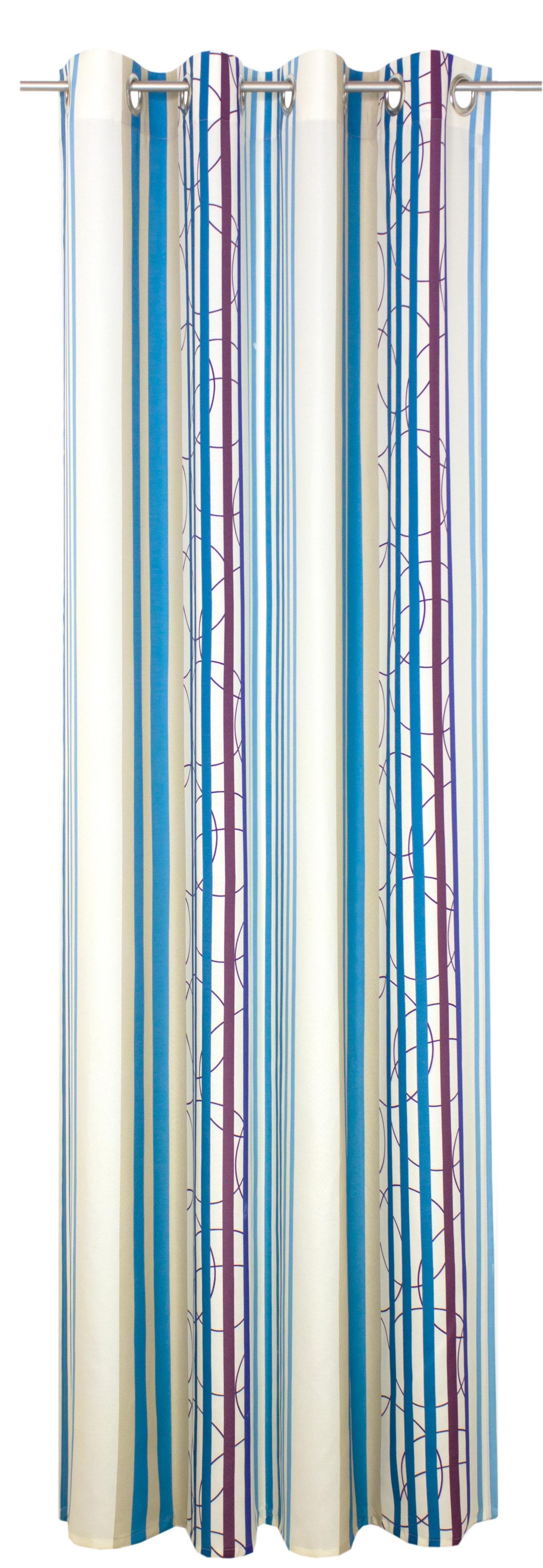 Vorhang Soliera, Wirth, Ösen (1 St), blickdicht blau