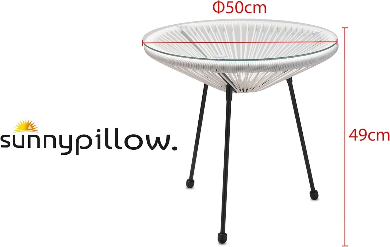 sunnypillow Gartenstuhl 2er Set Acapulco Gartenstühle günstig online kaufen