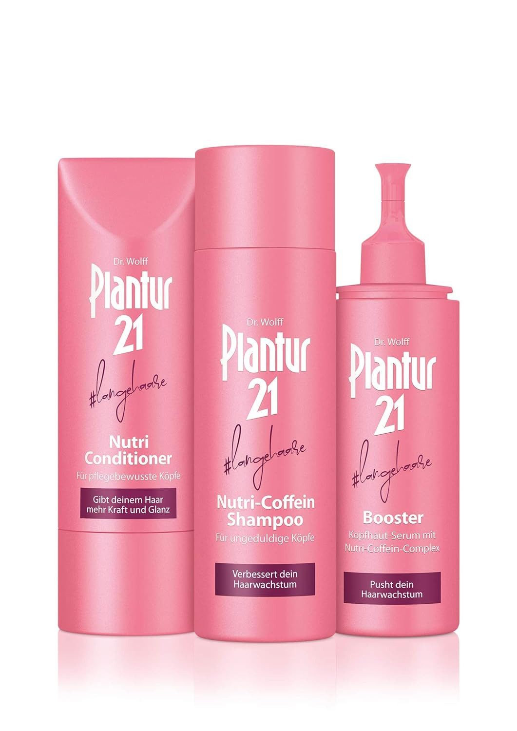 Plantur 21 Haarpflege-Set #langehaare Set: Nutri-Coffein-Shampoo, Booster, Nutri-Conditioner, 1-tlg.