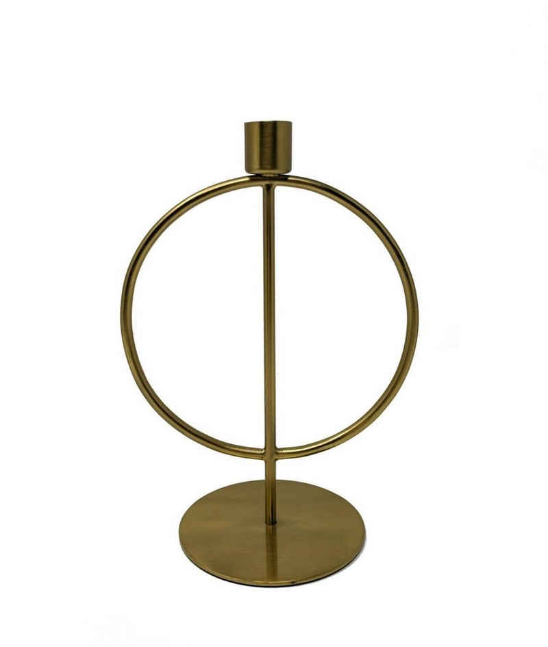 LaLe Living Kerzenständer Halka in Gold 15,5x22cm, aus Eisen