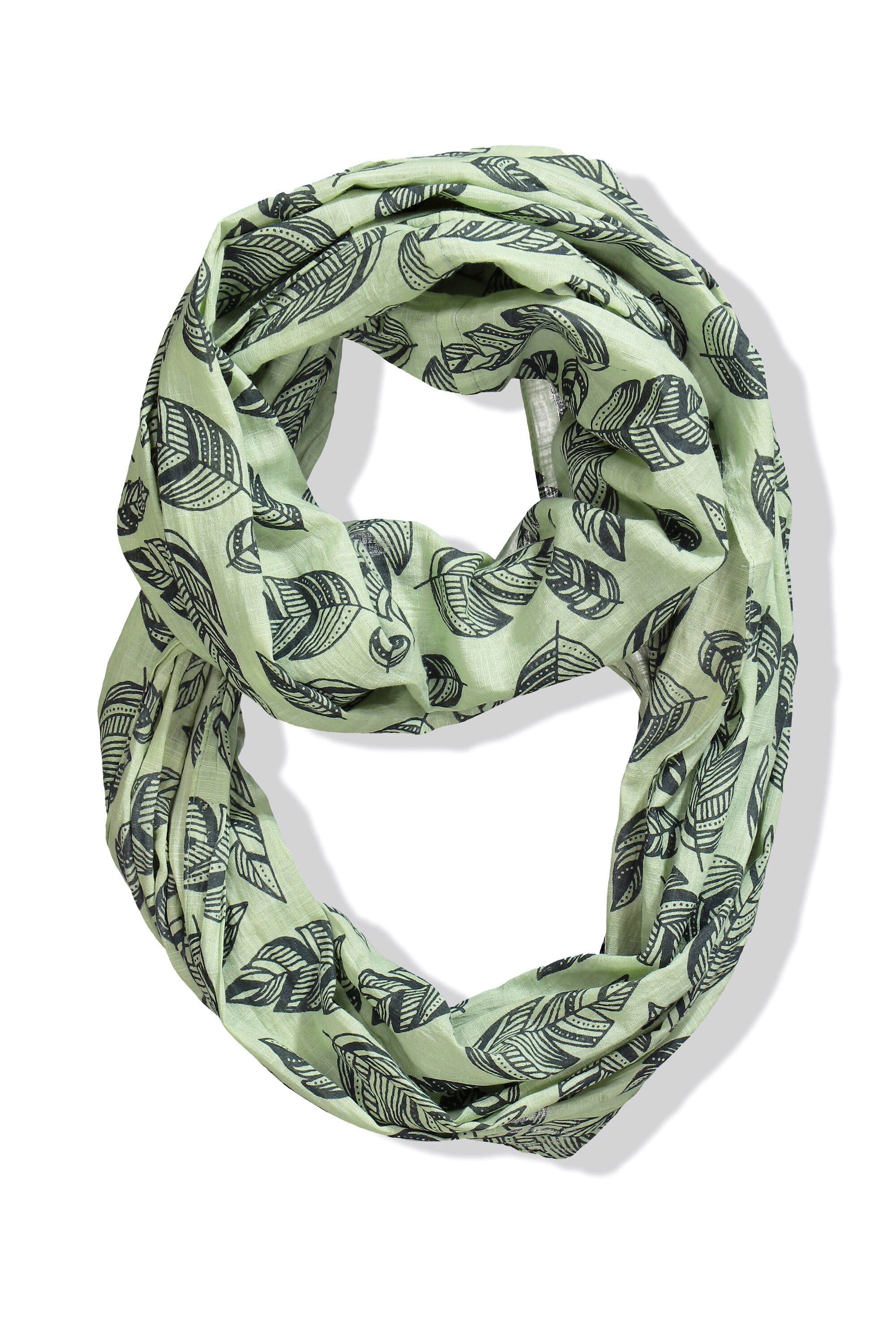 Ulla Popken Halstuch Loop Federmuster Schlauchschal günstig online kaufen