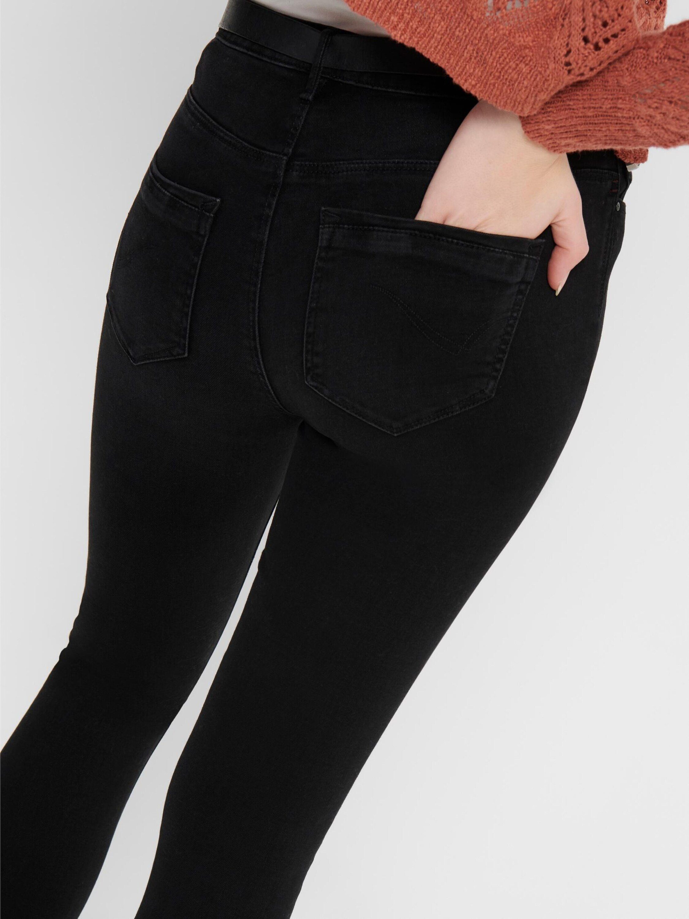 ONLY Weiteres Plain/ohne Paola Patches High-waist-Jeans Detail, (1-tlg) Details,