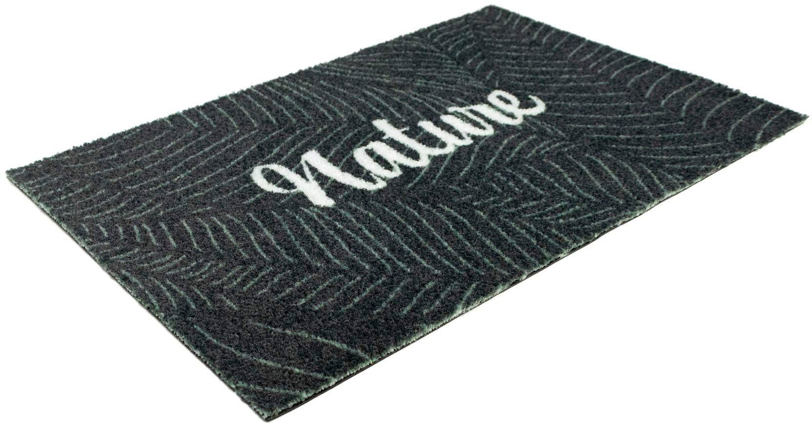 Primaflor-Ideen in Textil Fußmatte Schmutzfangmatte COUNTRY, Nature, rechteckig, Höhe: 7 mm, Schmutzfangmatte, Kokos-Optik, mit Spruch, rutschhemmend, waschbar