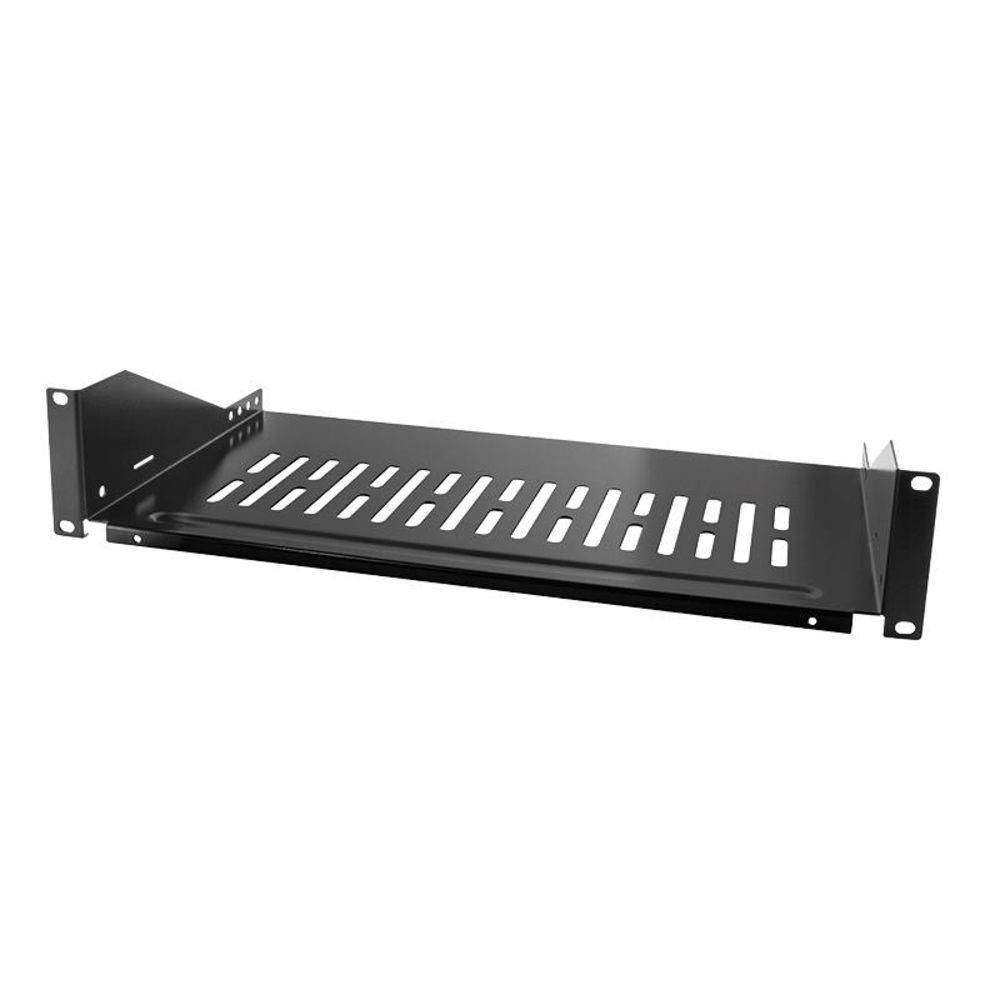 LogiLink Serverschrank SF2C45B 19" Fachboden, Befestigung vorne, 400 mm, Lüftungsschlitzen, 25kg Tragkraft, schwarz