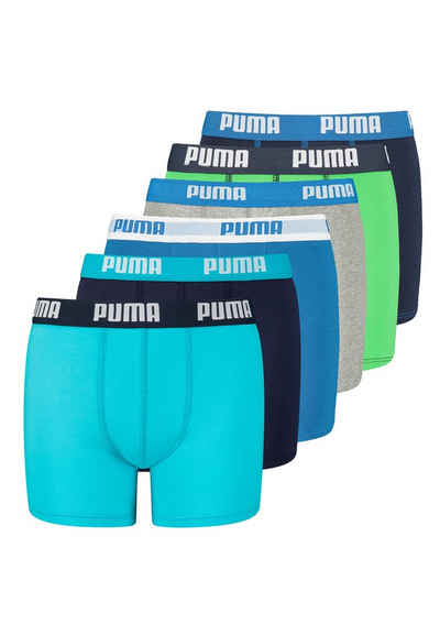 PUMA Боксерские мужские трусы, боксерки BOYS BASIC BOXER 6er Pack (Spar-Pack, 6-St., 6er-Pack)