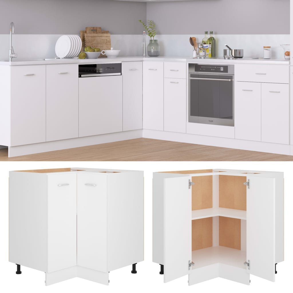 vidaXL Unterschrank Eckunterschrank Weiß 75,5x75,5x80,5 cm günstig online kaufen