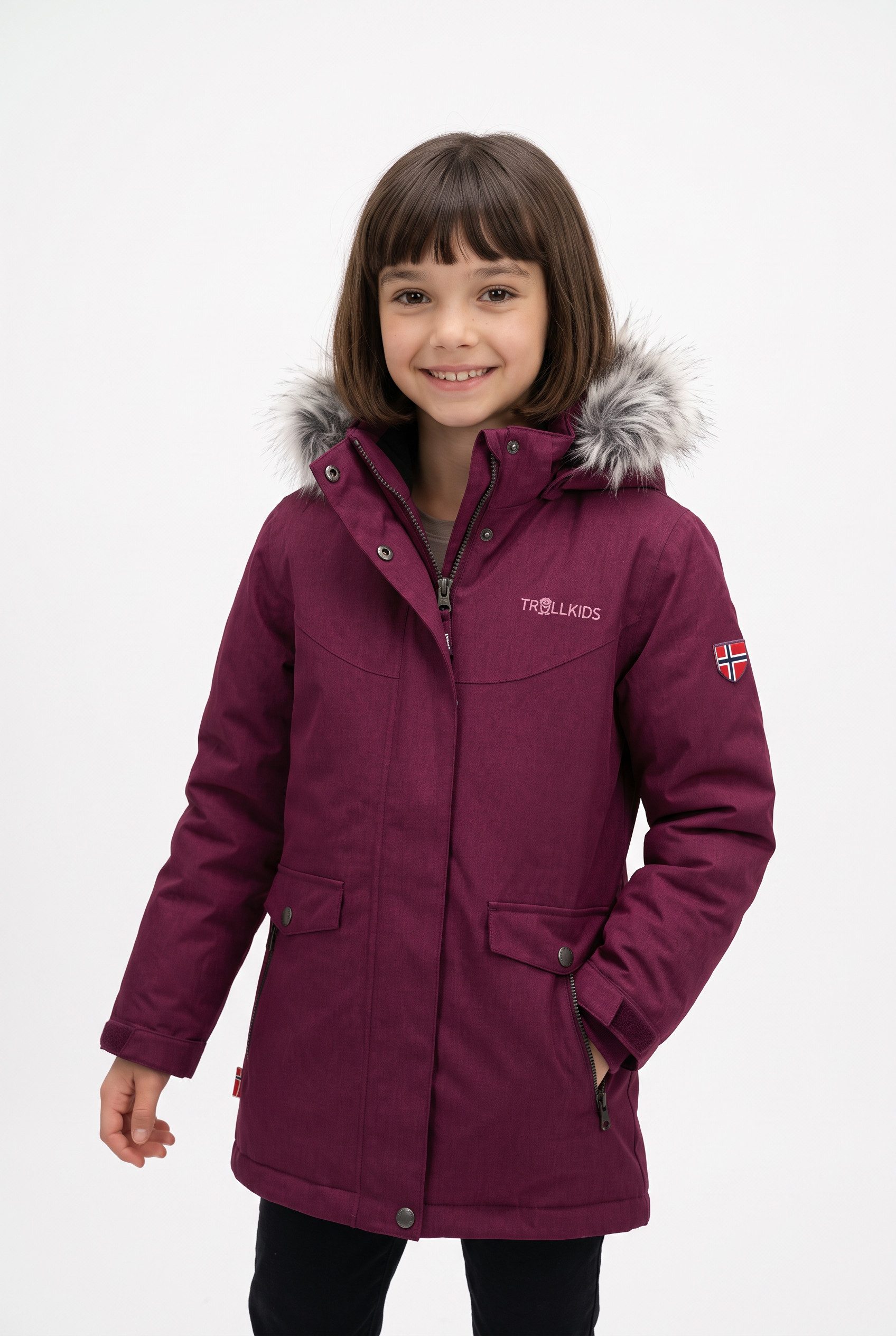 TROLLKIDS Winterjacke GIRLS OSLO COAT XT sportlicher Stil, aus Polyester und Polyamid, stark wattiert