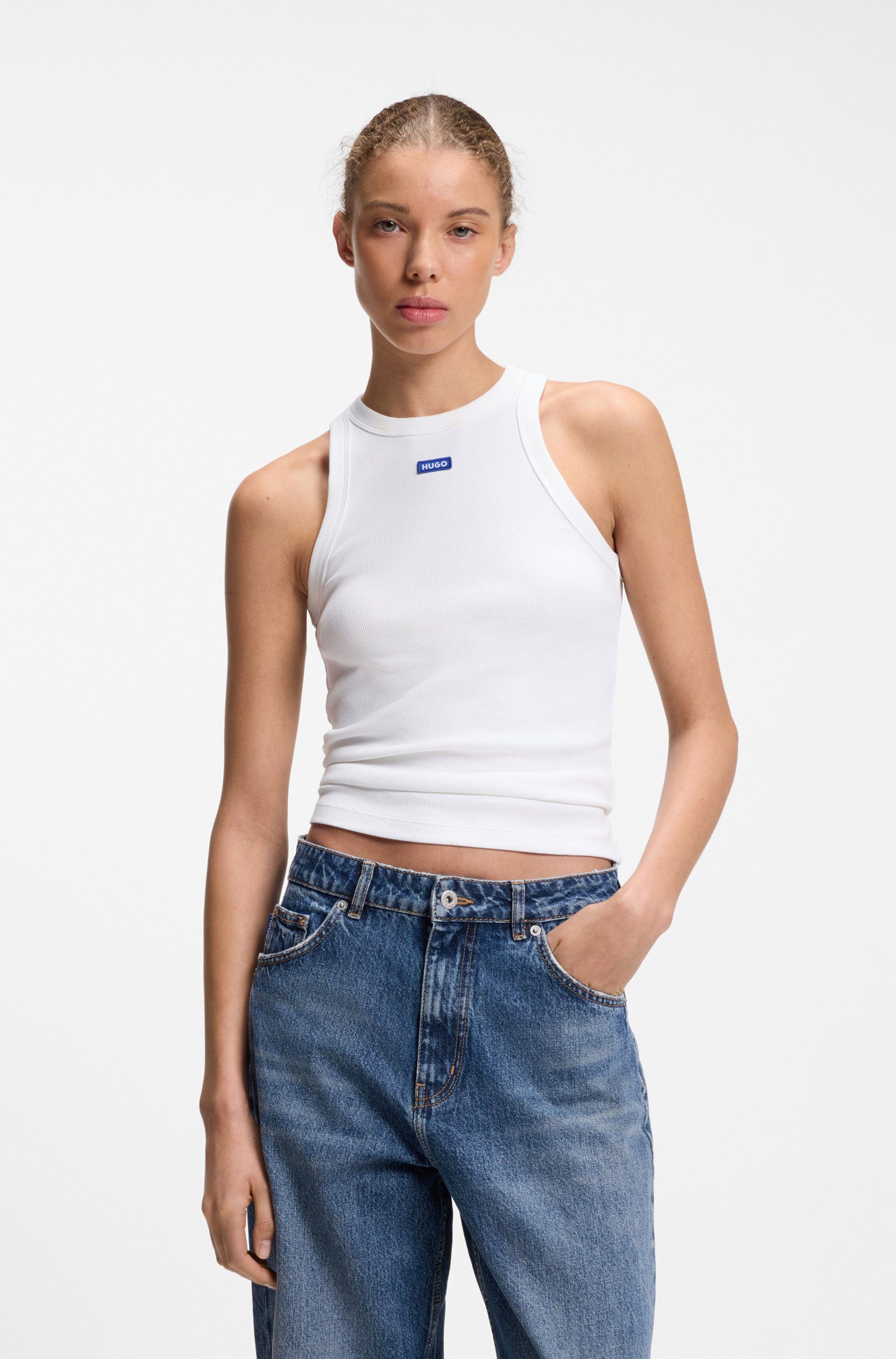 HUGO Tanktop Easy Tank Stretch-Baumwolle, Slim Fit