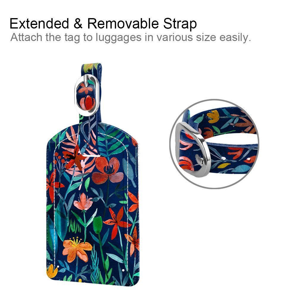 Fintie Gepäckanhänger Kofferanhänger aus Kunstleder, Gepäckanhänger ID Etikett (2 Stück) mit Adressschild Namenschild für Reisetasche Koffer