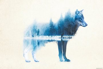 Close Up Poster Forest Wolf Poster Madeleine 91,5 x 61 cm