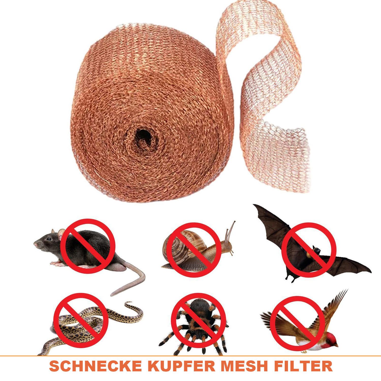 Refttenw Maschendrahtzaun Schneckenzaun, Gestrickt Kupfergeflecht, 12,7cmx3 günstig online kaufen