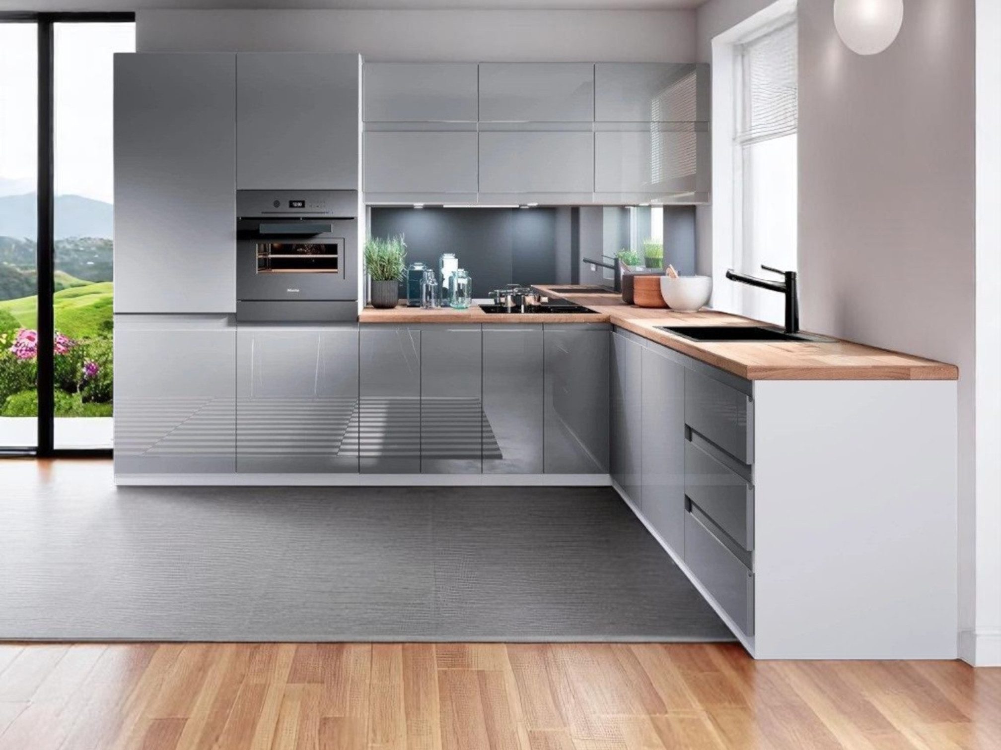 ROYAL24_MARKT Winkelküche K31-G300 L - Aspen - Markantes, großzügiges Desig günstig online kaufen