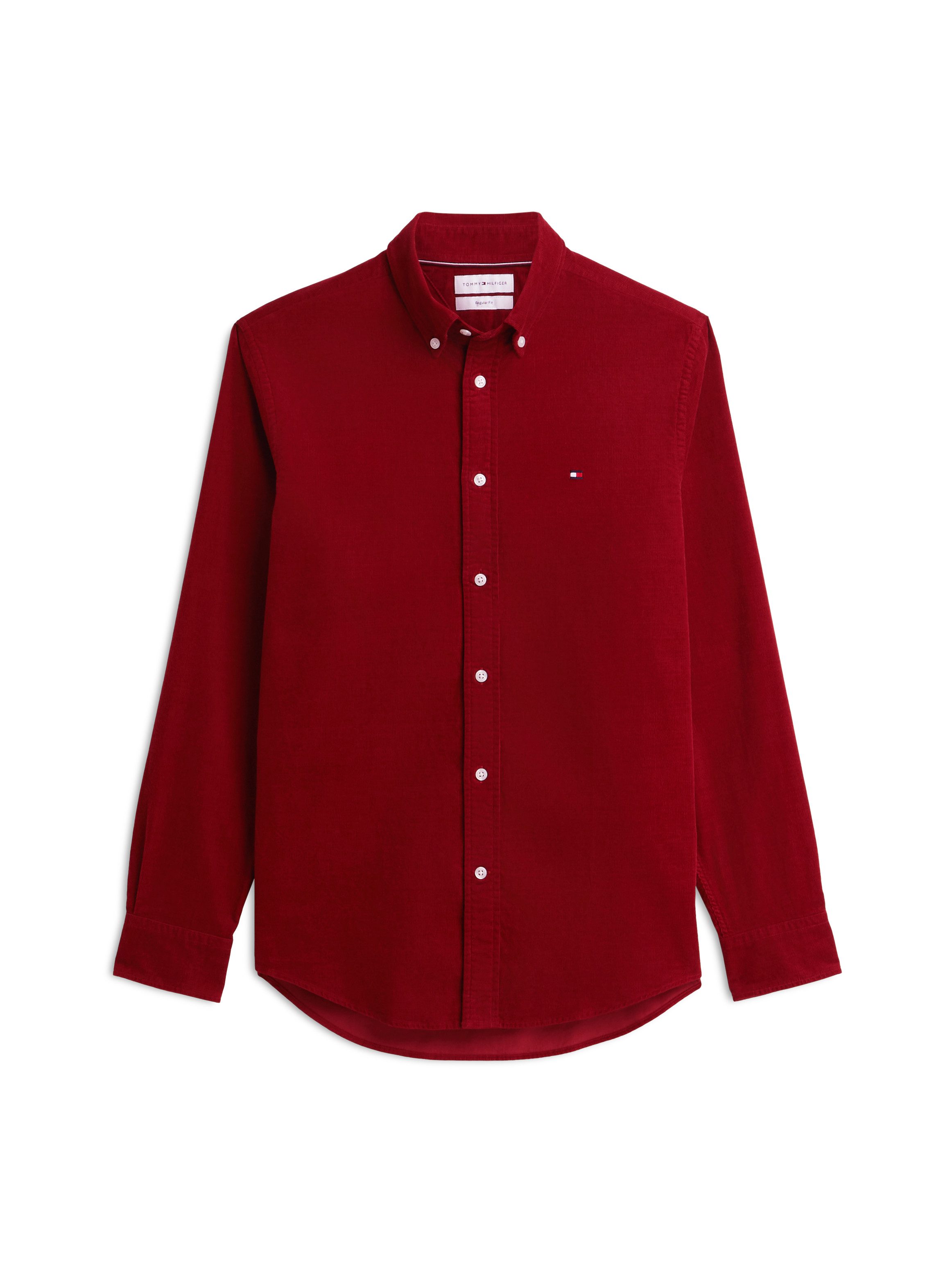 Tommy Hilfiger Langarmhemd SOLID CORDUROY SHIRT Regular Fit Cord