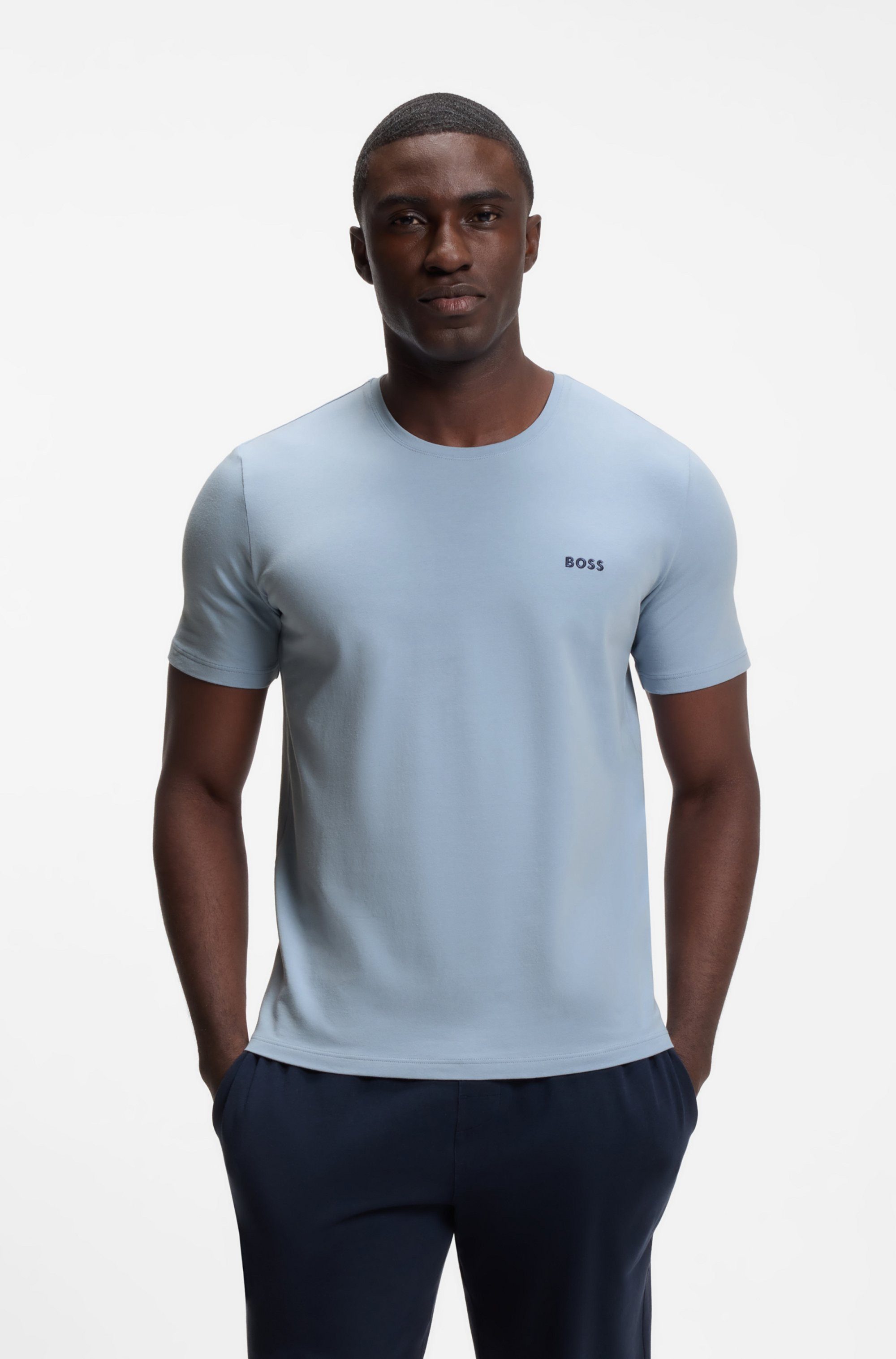 BOSS T-Shirt Mix&Match T-Shirt R mit Logostickerei