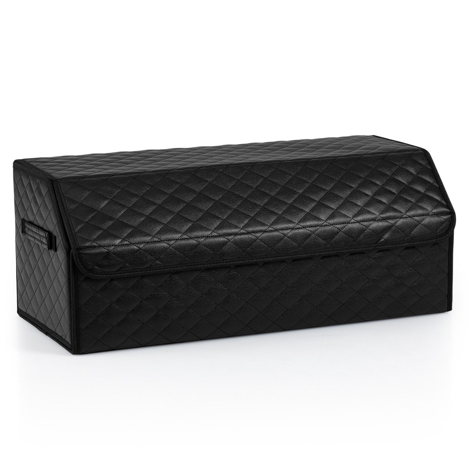 COSTWAY Aufbewahrungsbox, 51L Kofferraumtasche faltbar mit Deckel & Trennwand