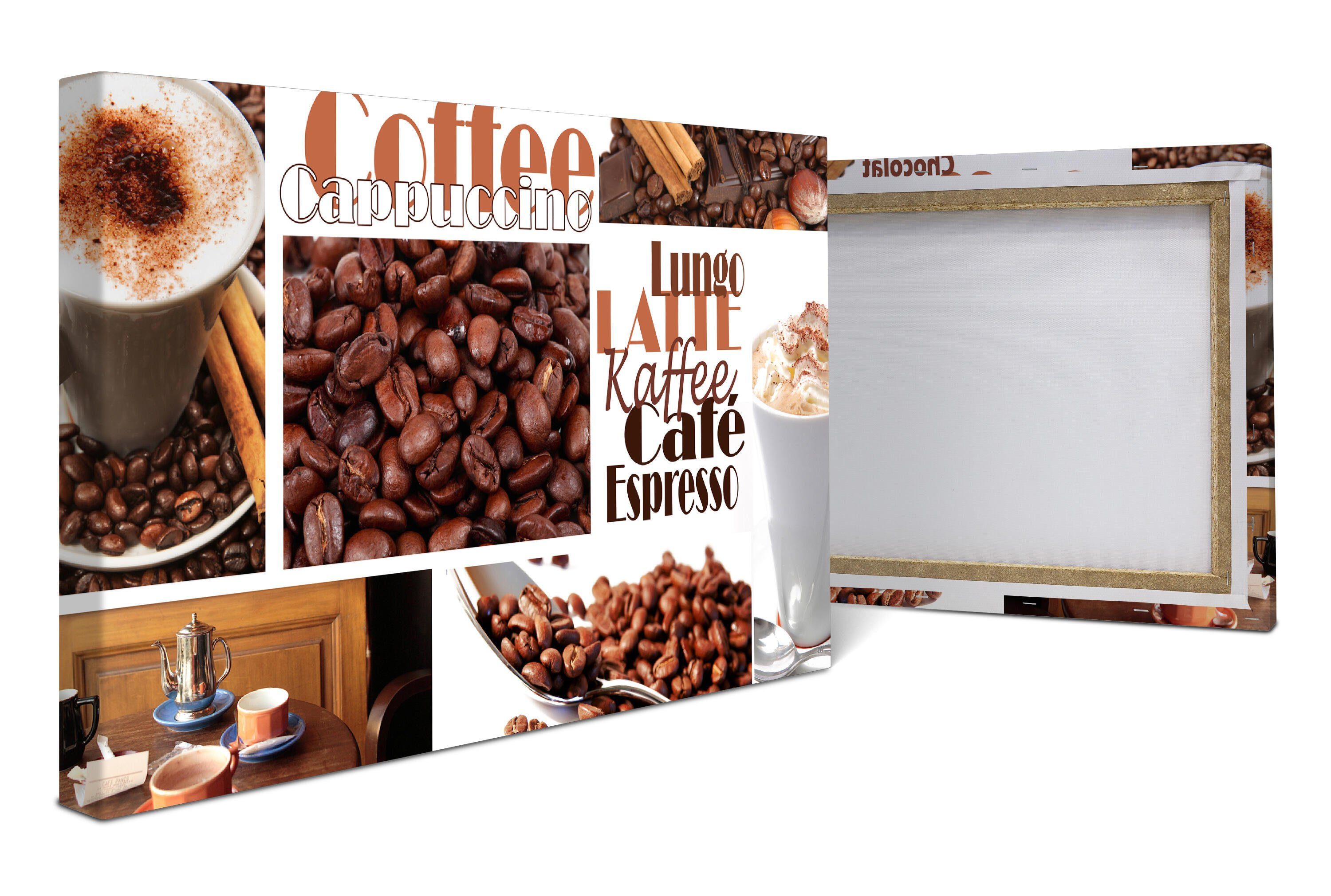 wandmotiv24 Leinwandbild Kaffee, Essen & Trinken (1 St), Wandbild, Wanddeko, Leinwandbilder in versch. Größen