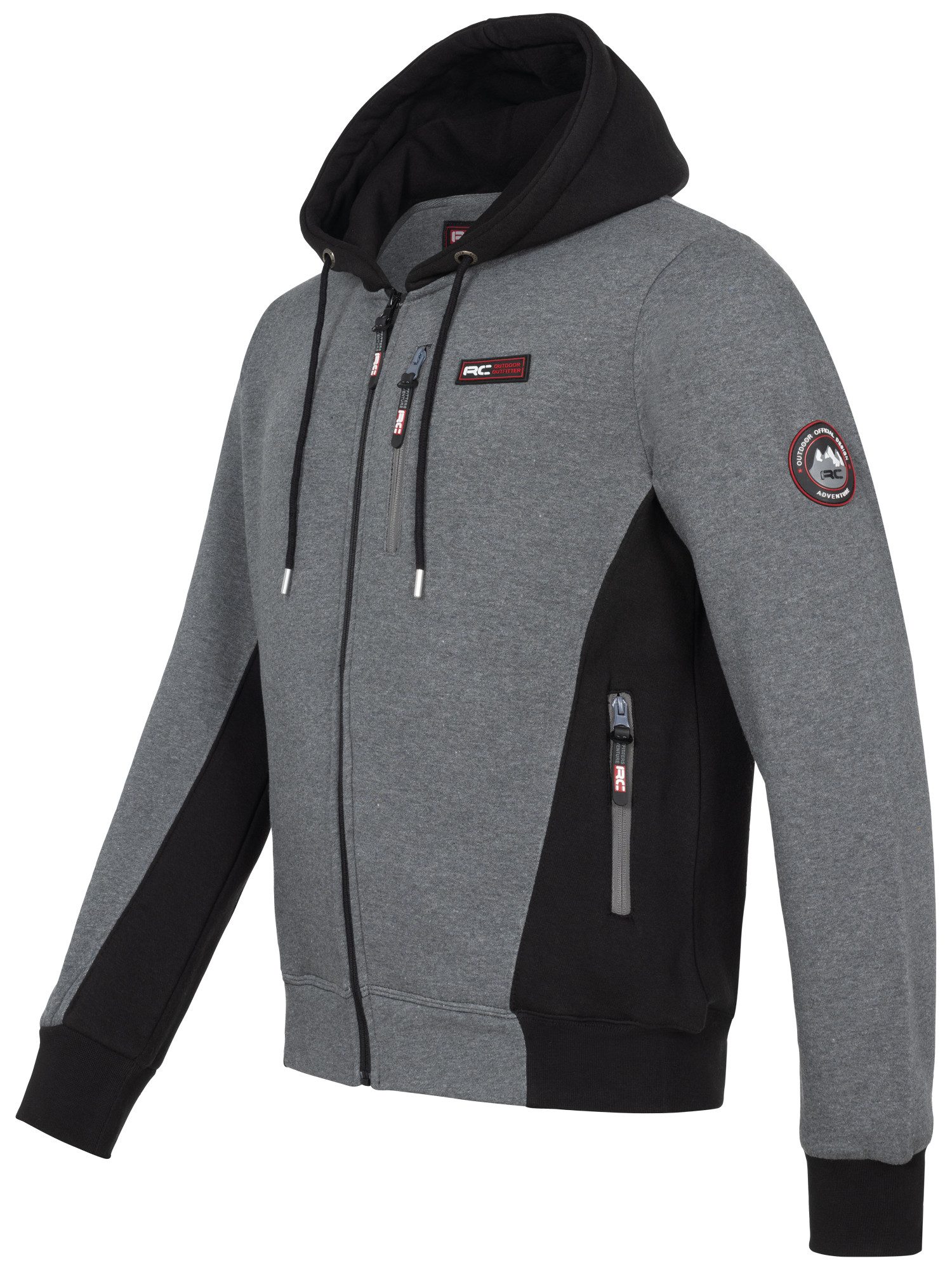 Rock Creek Kapuzenpullover Sweatjacke Herren Hoodie Reißverschluss H-413 mit Stehkragen – Bild 2 von 5
