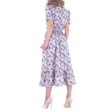 Ital-Design Sommerkleid Damen Freizeit Geblümt Sommerkleid in Lila