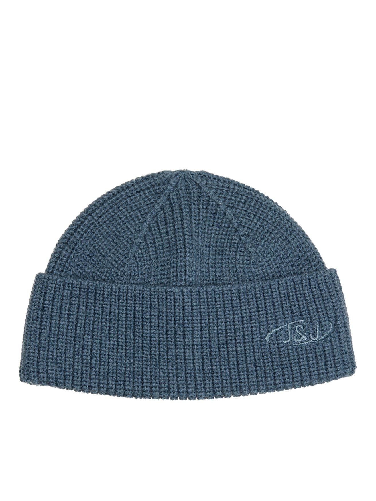 Jack Mütze Winter Kopfbedeckung JACAIR Jones Recycelt Kurz Gerippte Beanie Strickmütze Blau 4671 in &