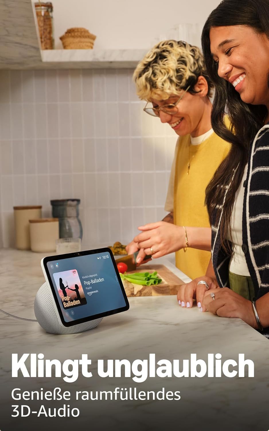 Amazon Echo Show 8 (neueste Generation) Alexa Lautsprecher (WLAN, Bluetooth, 30 W, brillantes 8,7-Zoll-Display in HD-Auflösung mit raumfüllendem 3D-Audio)