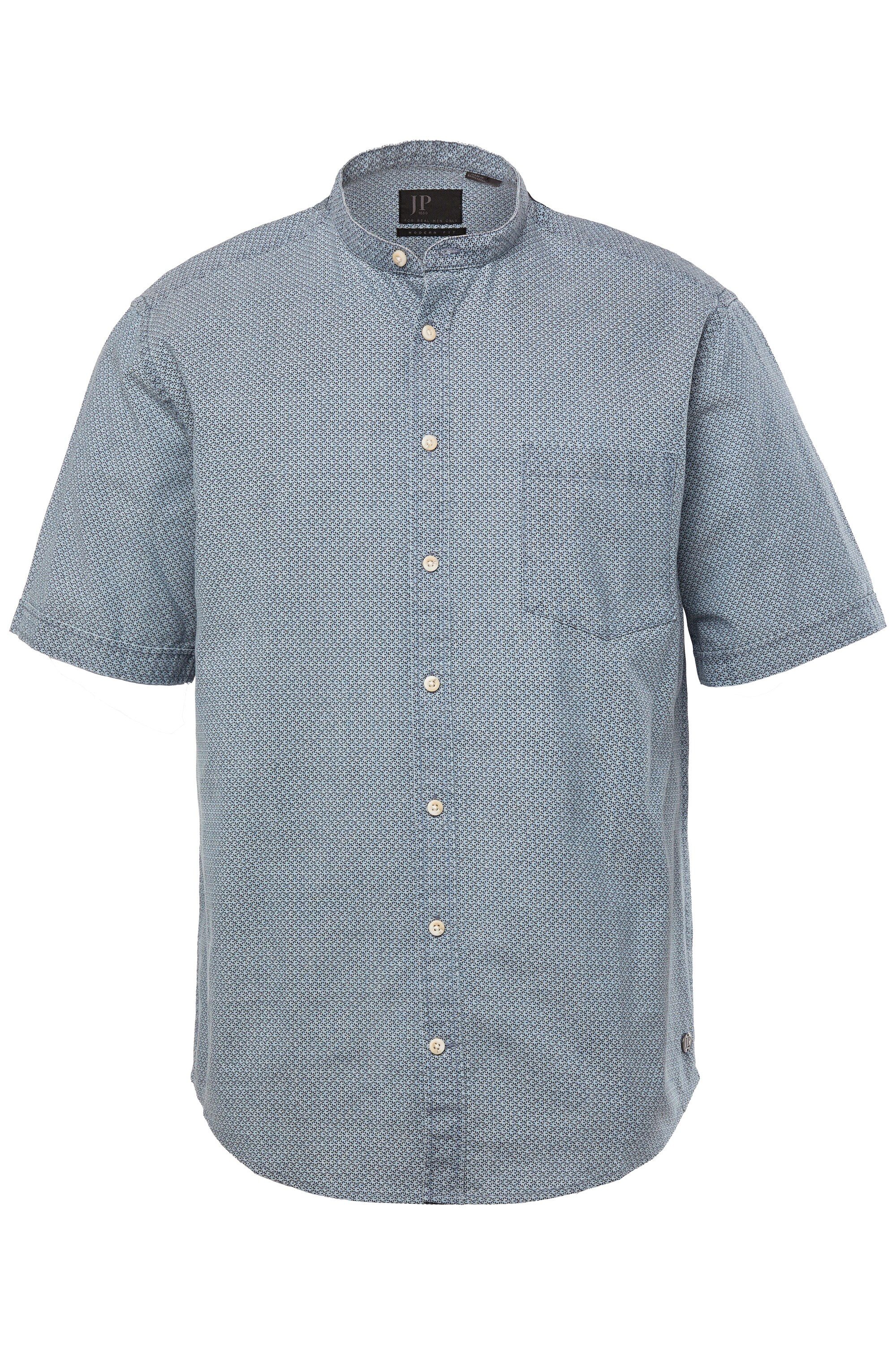 JP1880 Kurzarmhemd Hemd Halbarm Minimalprint Stehkragen Modern Fit günstig online kaufen