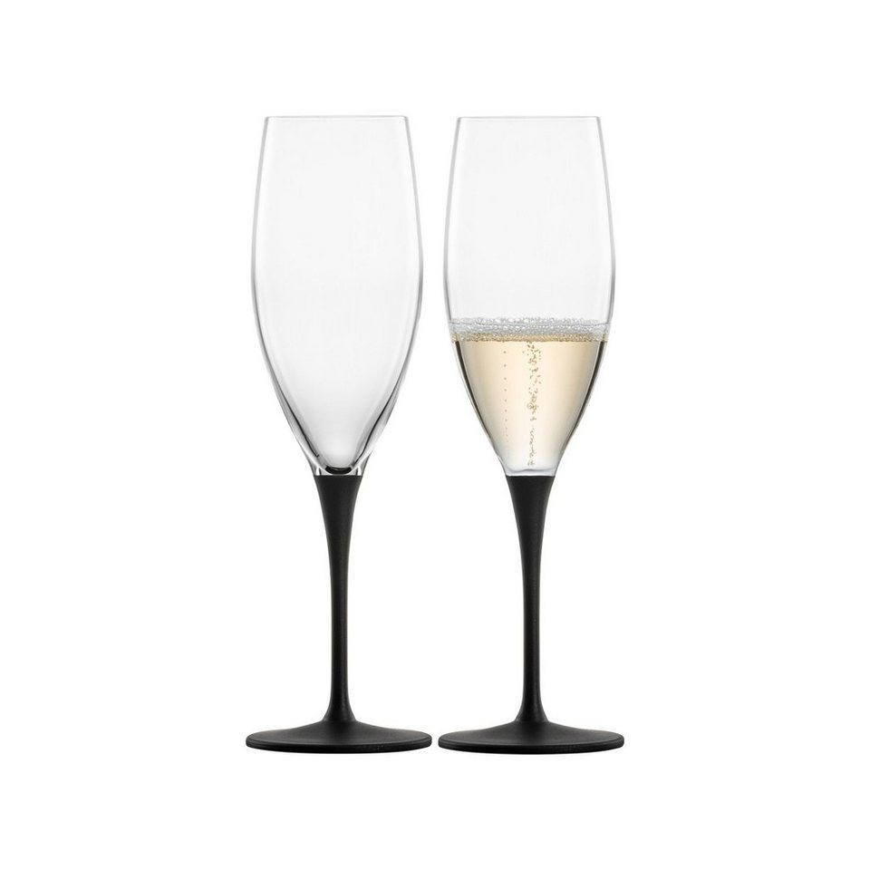 Eisch Champagnerglas Kaya Champagnergläser schiefer 278 ml 2er Set, Glas