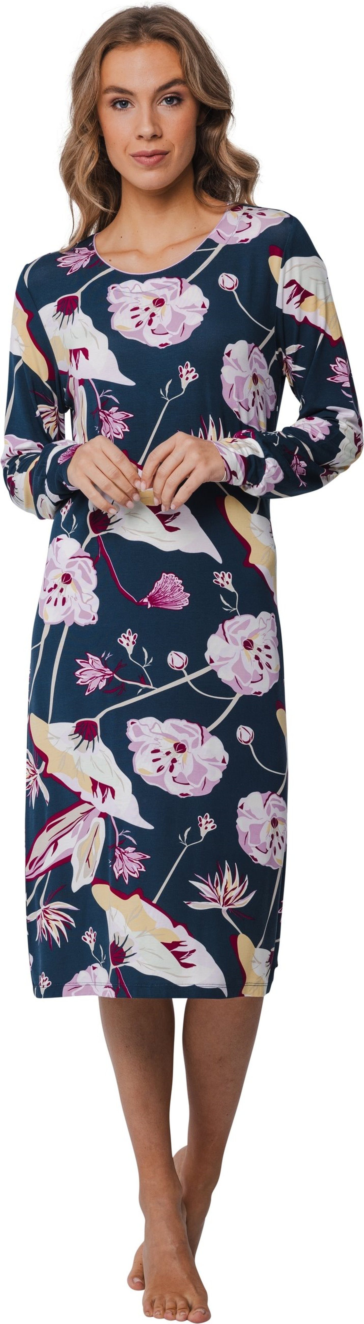 Pastunette Nachthemd Damen Schlafshirt mit langem Arm (1-tlg) Edles Design günstig online kaufen