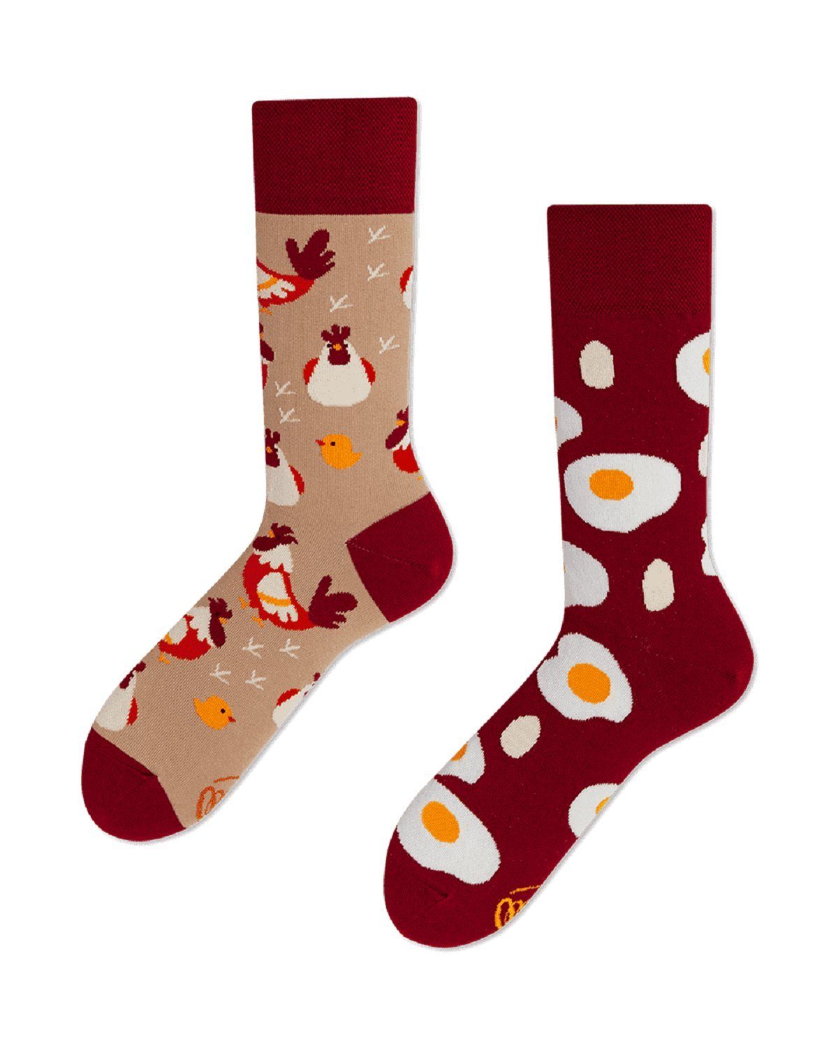 Many (1 and Paar, Freizeitsocken 1 Paar) Mornings Chicken Egg Mornings 1-Paar, Many